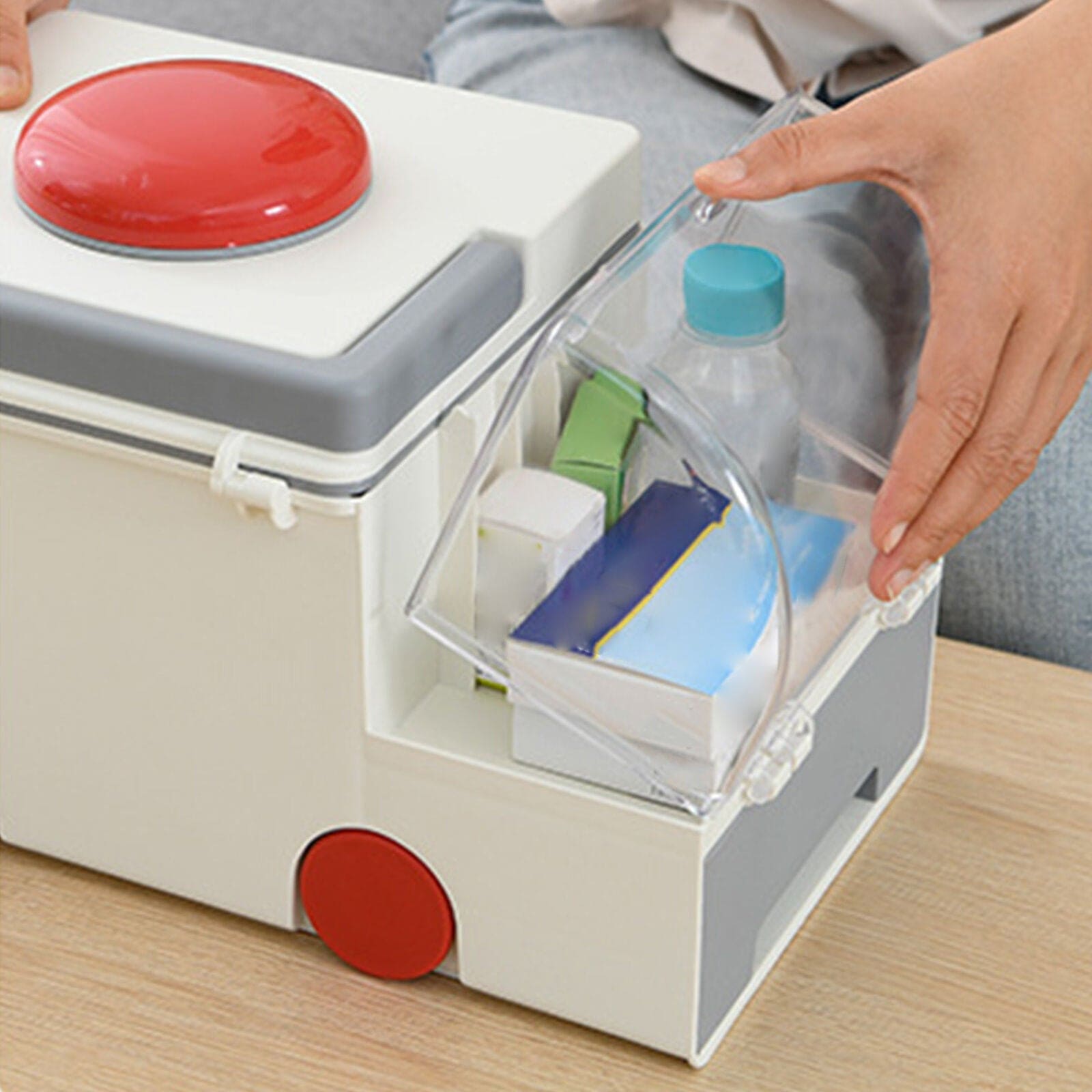 Cute Ambulance Medicine Box, Large-capacity Medicine Kit Storage Box, Household Compartmental Medicine Box, Portable First Aid Kit Container, Creative Emergency Pharmacy Pill Organizer Cute Ambulance Medicine Box, Large-capacity Medicine Kit Storage Box, Household Compartmental Medicine Box, Portable First Aid Kit Container, Creative Emergency Pharmacy Pill Organizer